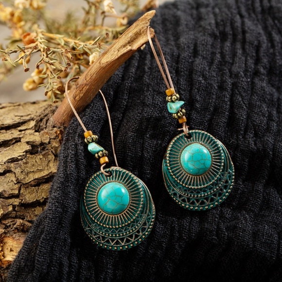 Jewelry - Natural Turquoise Stone  Earrings